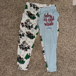 Rugrats Women's Christmas Plush Joggers "Baby, it's cold outside" size medium